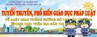 Tuyên truyền ATGT đường bộ cho học sinh trường THCS Hòa Lợi